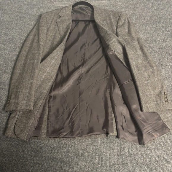 Ermenegildo Zegna Other - Ermenegildo Zegna Sport Coat‎ Mens 42R Gray Glen Plaid Wool Cashmere 2 Button